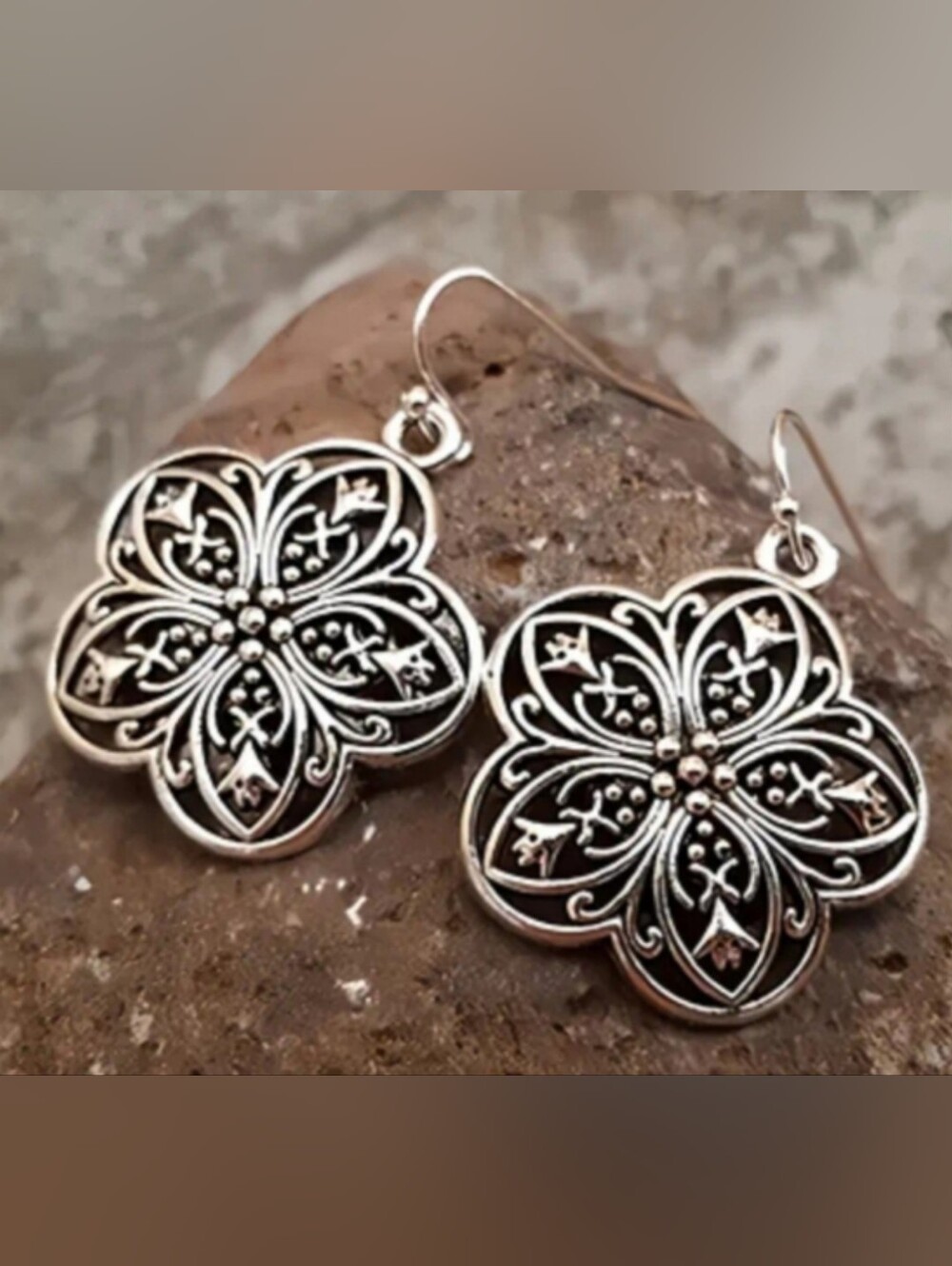 Floral Dangle Earrings Alloy Flower Drop Earrings